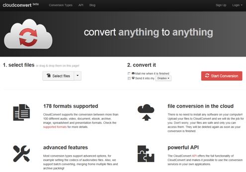 Konvertujte v cloudu s aplikací CloudConvert s maximální podporou formátů!